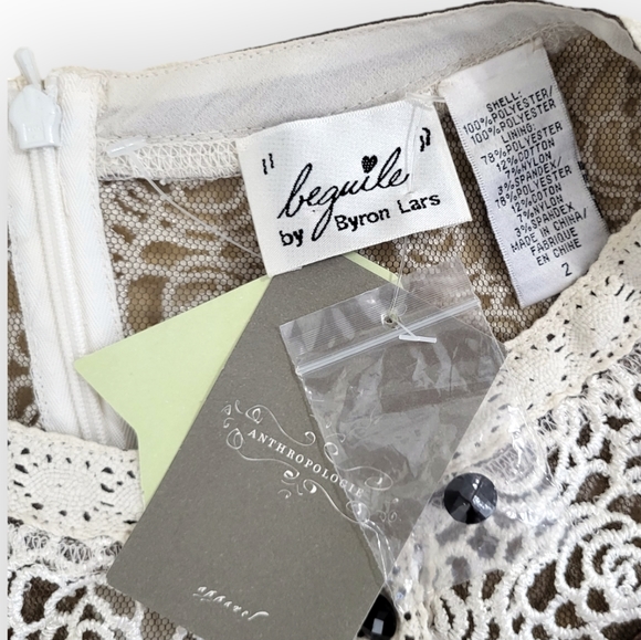 Anthropologie Beguile by Byron Lars Lace Study Dress Multicolor Print Size 2 - Picture 11 of 14